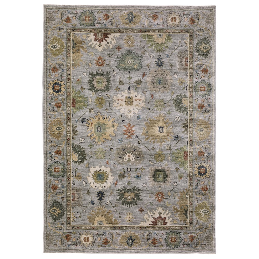 Traditional Rug 3' 3" X  5' Size in Blue/ Multi Color. Picture 1