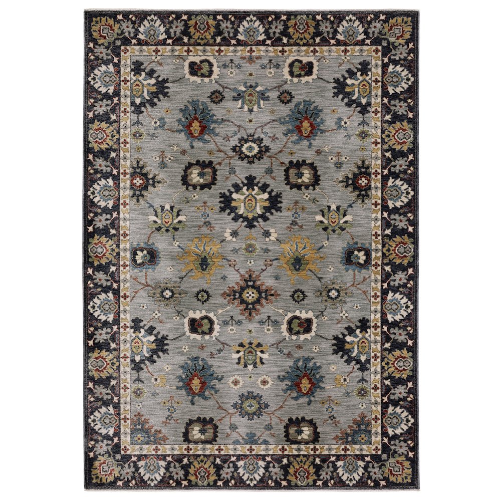 Traditional Rug 3' 3" X  5' Size in Blue/ Multi Color. Picture 1
