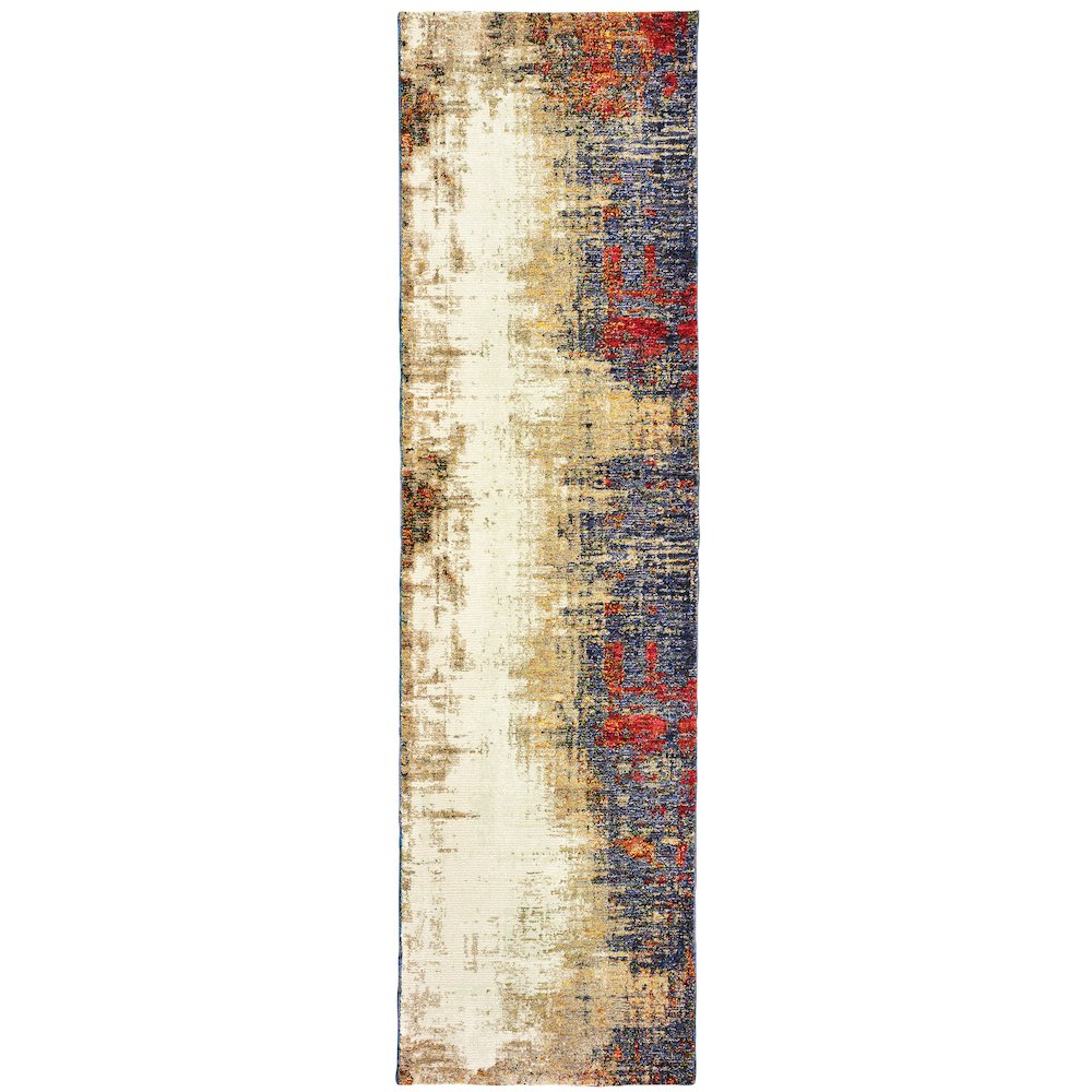 EVOLUTION Ivory 2' 6 X 12' Area Rug. Picture 1