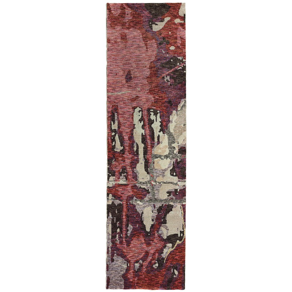 EVOLUTION Red 2' 6 X 12' Area Rug. Picture 1