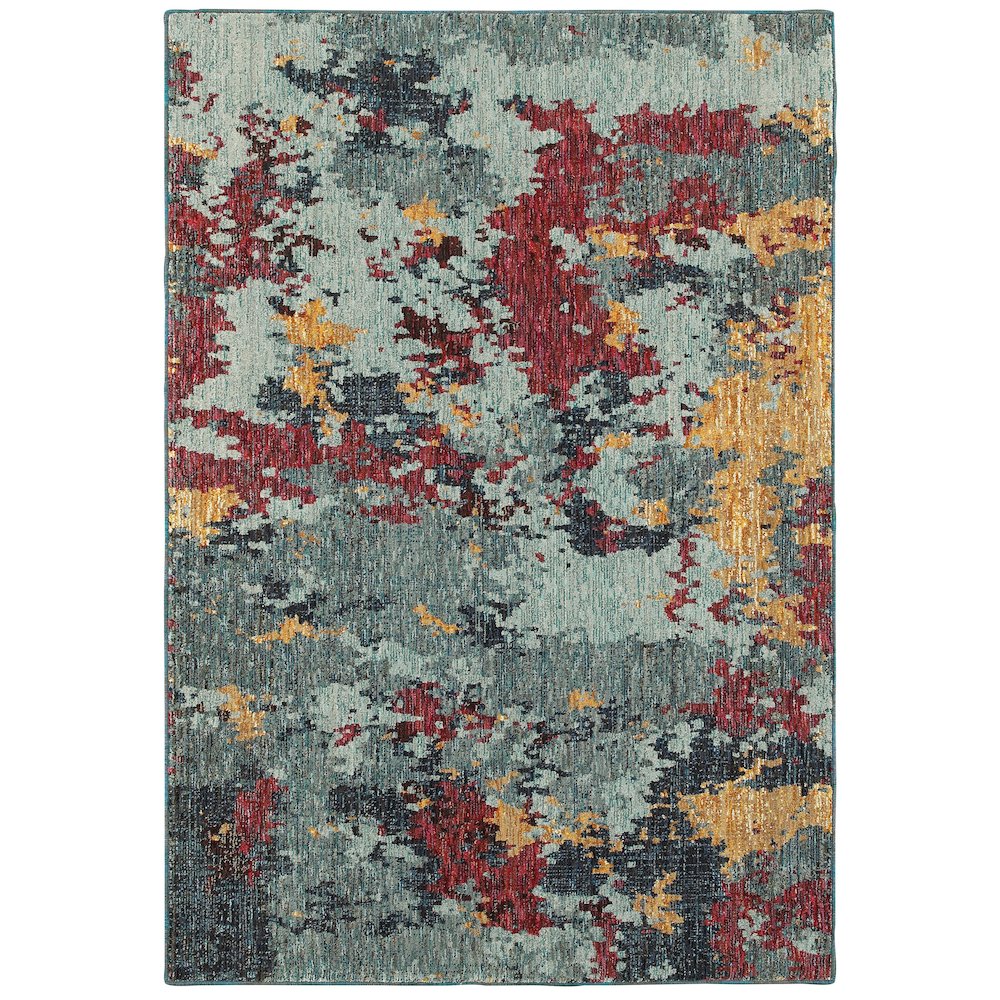 EVOLUTION Blue 3' 3 X  5' 2 Area Rug. Picture 1