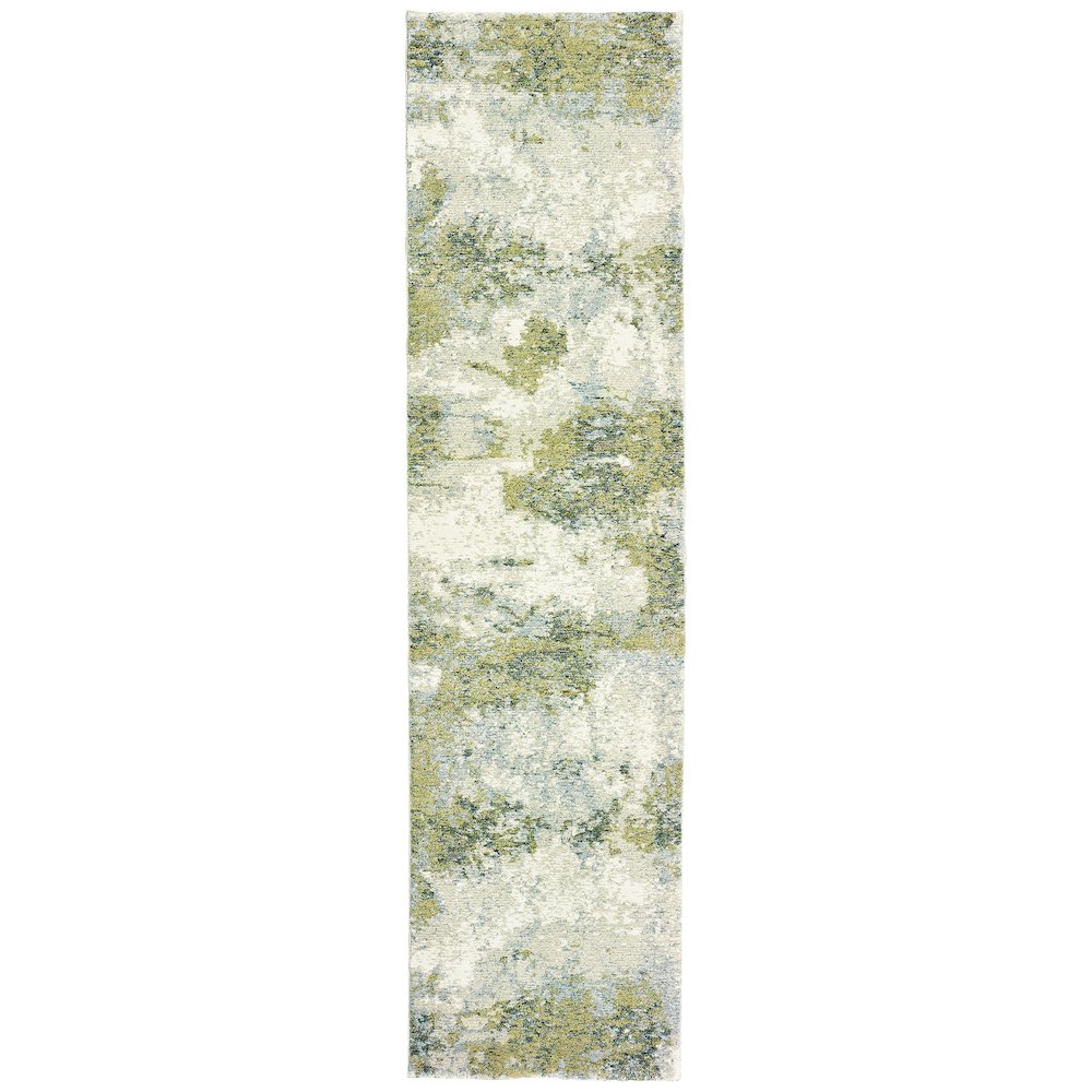 EVOLUTION Blue 2' 6 X 12' Area Rug. Picture 1