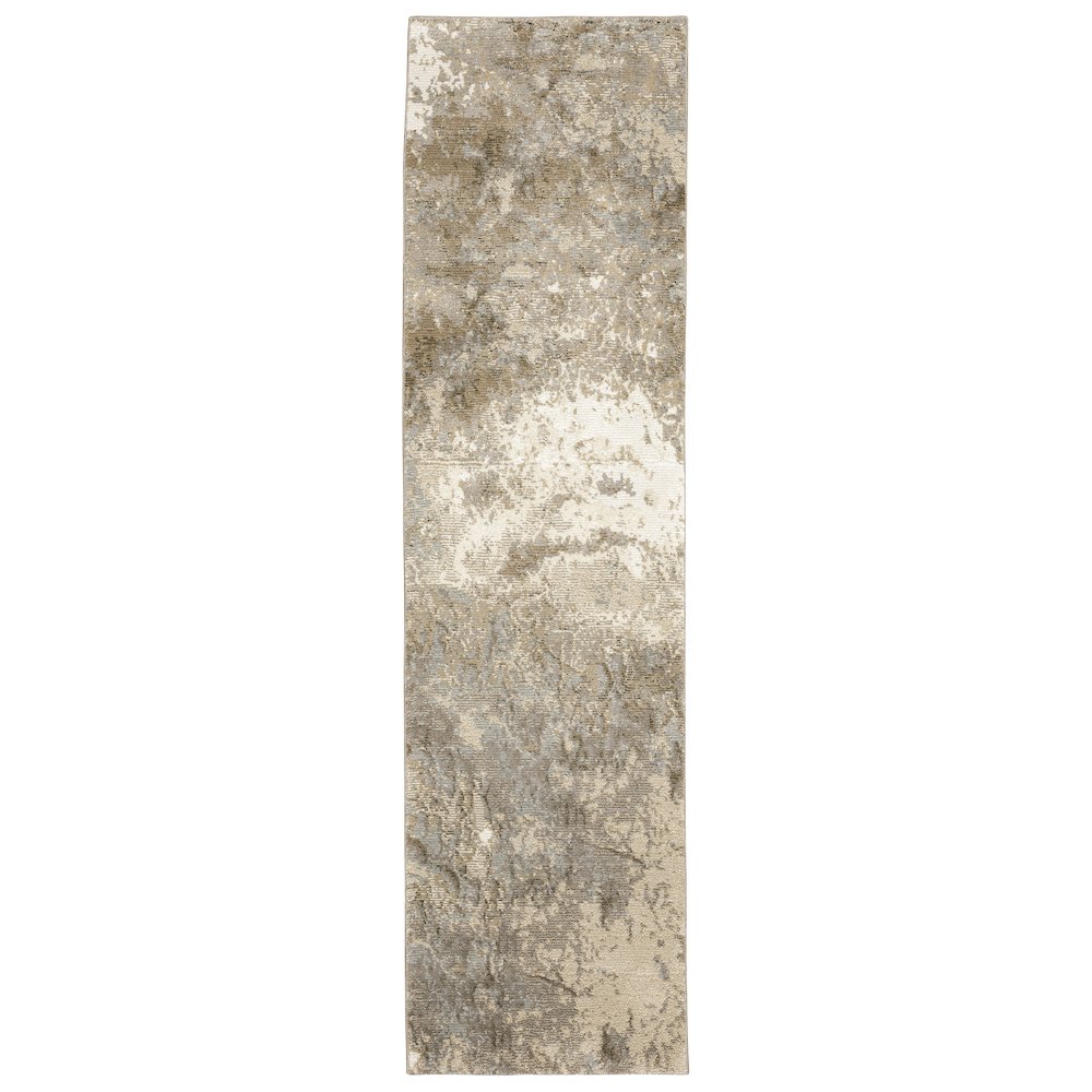 EVOLUTION Beige 2' 6 X 12' Area Rug. Picture 1