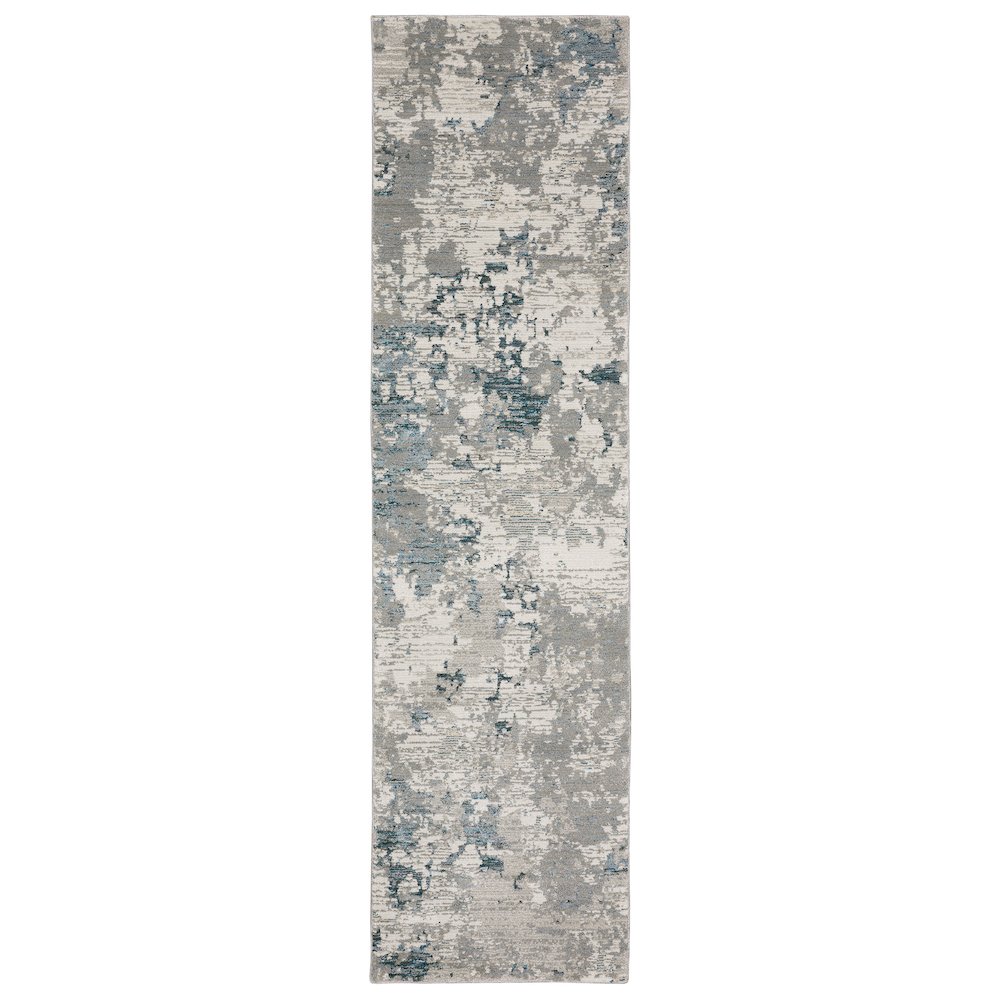EVOLUTION Grey 2' 6 X 12' Area Rug. Picture 1