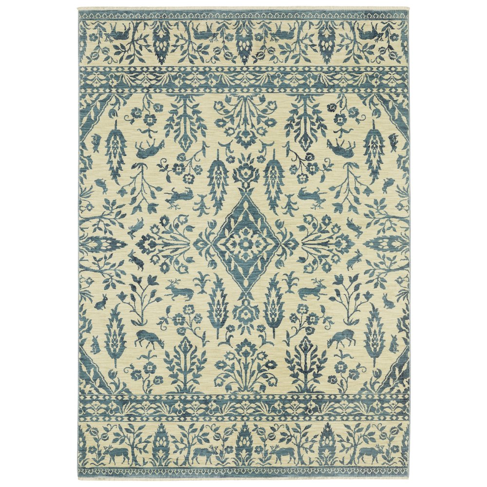 FRANCESCA Blue 3' 3 X  5' Area Rug. Picture 1