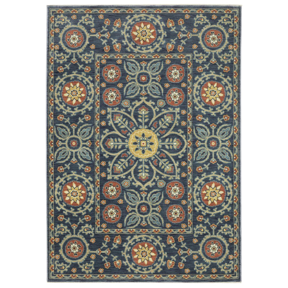 FRANCESCA Blue 3' 3 X  5' Area Rug. Picture 1