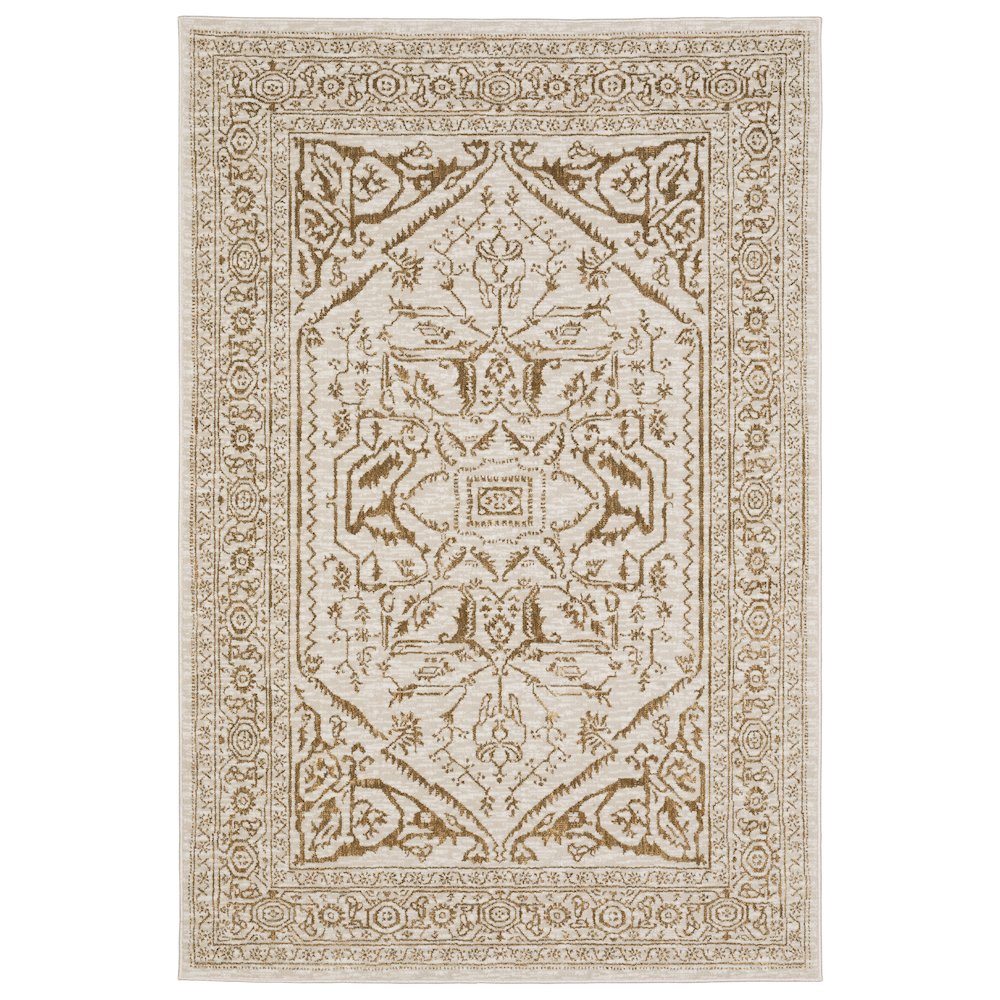 INTRIGUE Ivory 5' 3 X  7' 6 Area Rug. Picture 1