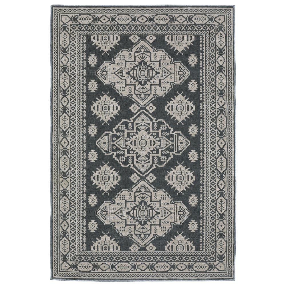 INTRIGUE Blue 5' 3 X  7' 6 Area Rug. Picture 1