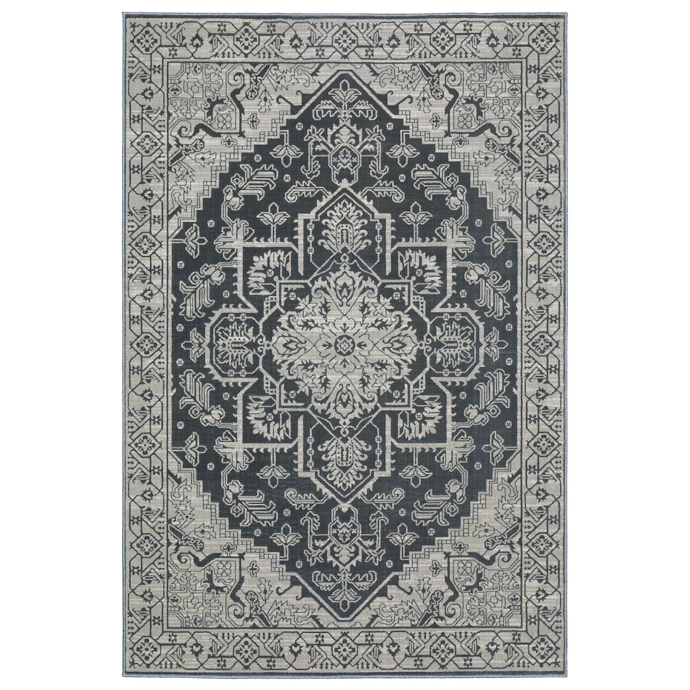 INTRIGUE Blue 5' 3 X  7' 6 Area Rug. Picture 1