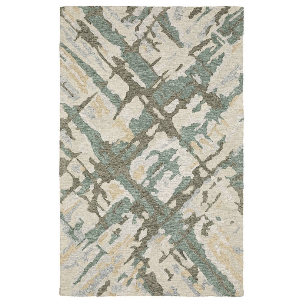 5X8 Contemporary Rug Made of Wool, Grey color. Picture 1