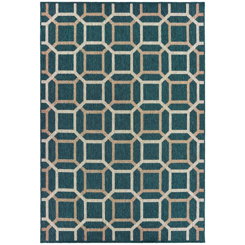 LATITUDE Blue 5' 3 X  7' 3 Area Rug. Picture 1