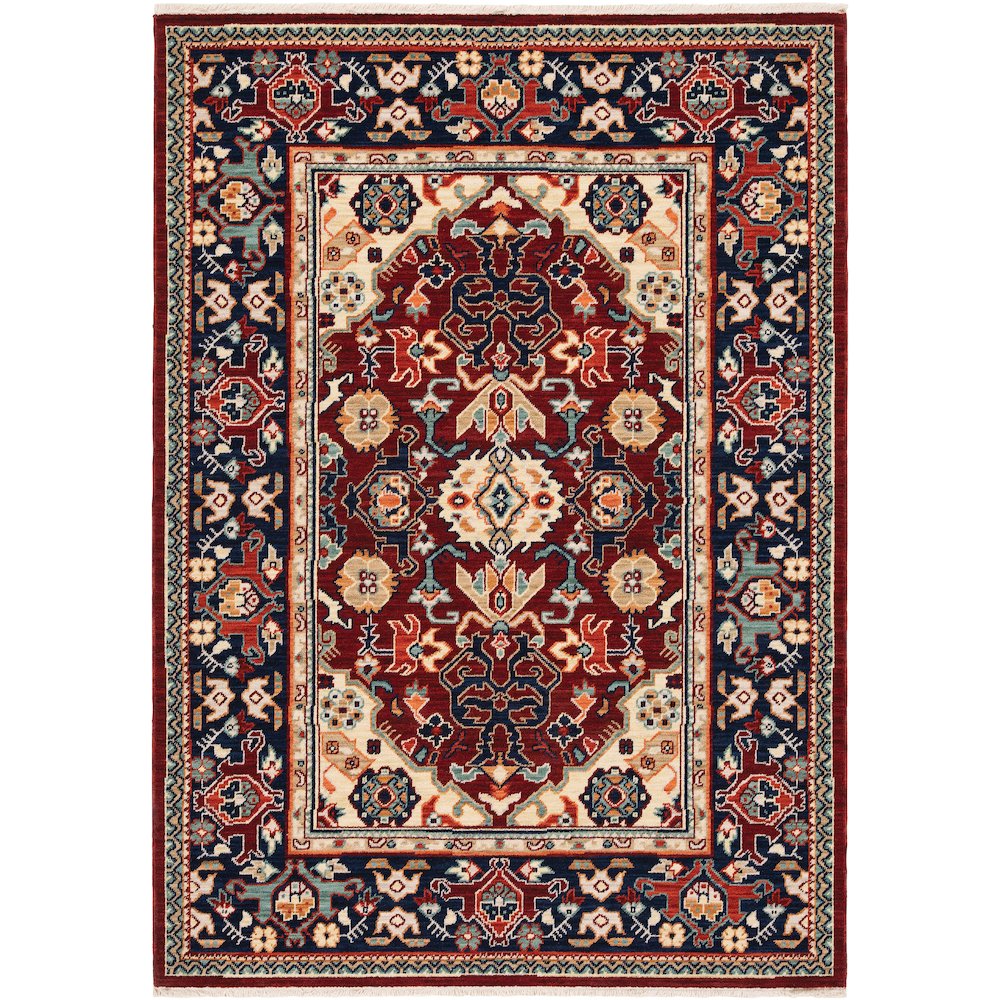 LILIHAN Red 3' 3 X  5' Area Rug. Picture 1