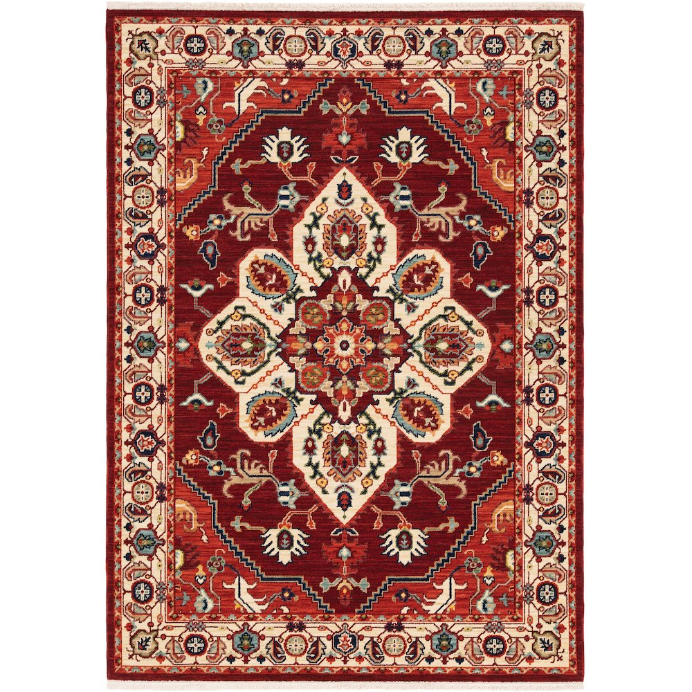 LILIHAN Red 3' 3 X  5' Area Rug. Picture 1