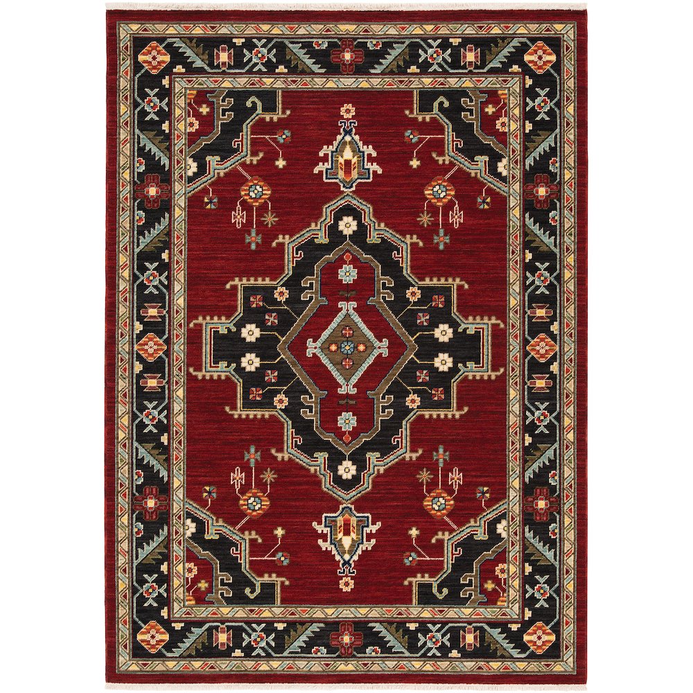 LILIHAN Red 3' 3 X  5' Area Rug. Picture 1