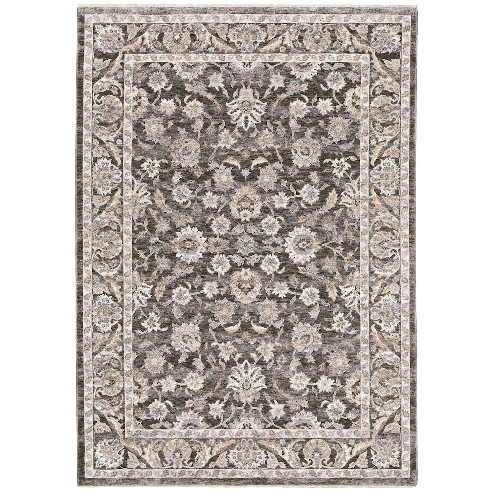 MAHARAJA Charcoal 3' 3 X  5' Area Rug. Picture 1