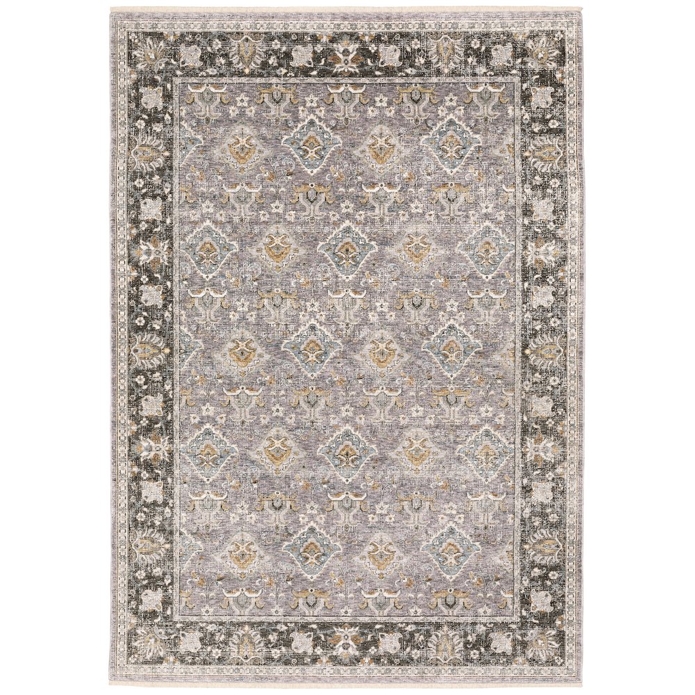 MAHARAJA Grey 3' 3 X  5' Area Rug. Picture 1