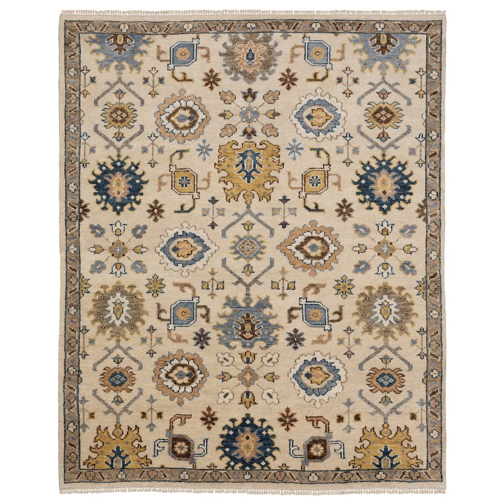 Casual Rug 6' X  9' Size in Ivory/ Multi Color. Picture 1