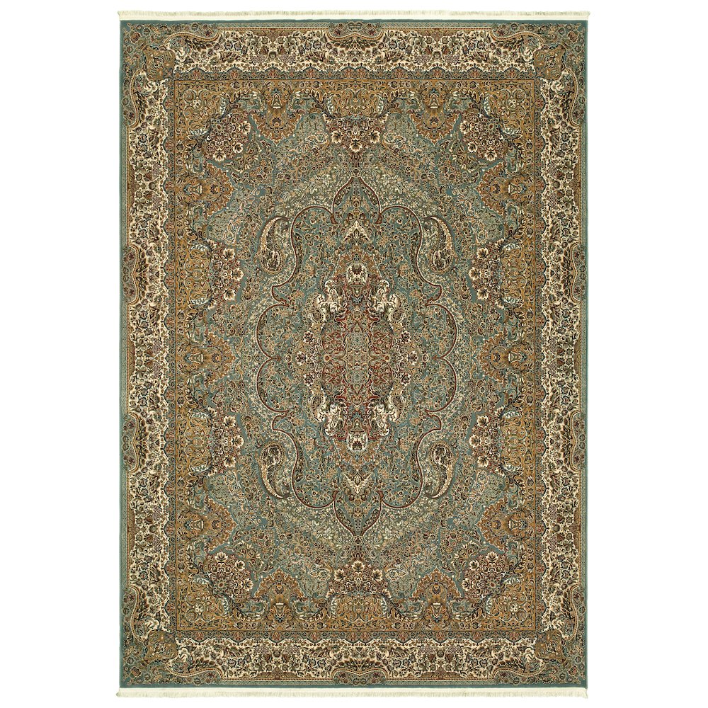MASTERPIECE Blue 5' 3 X  7' 6 Area Rug. Picture 1
