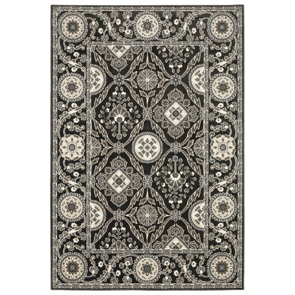 RAYLAN Black 3' 3 X  5' Area Rug. Picture 1