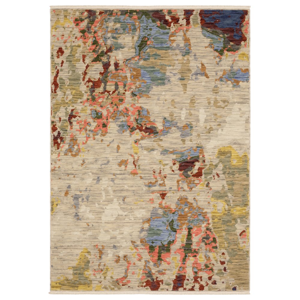 SOLERI SOL092' 6" X 12' Beige color rug. Picture 1