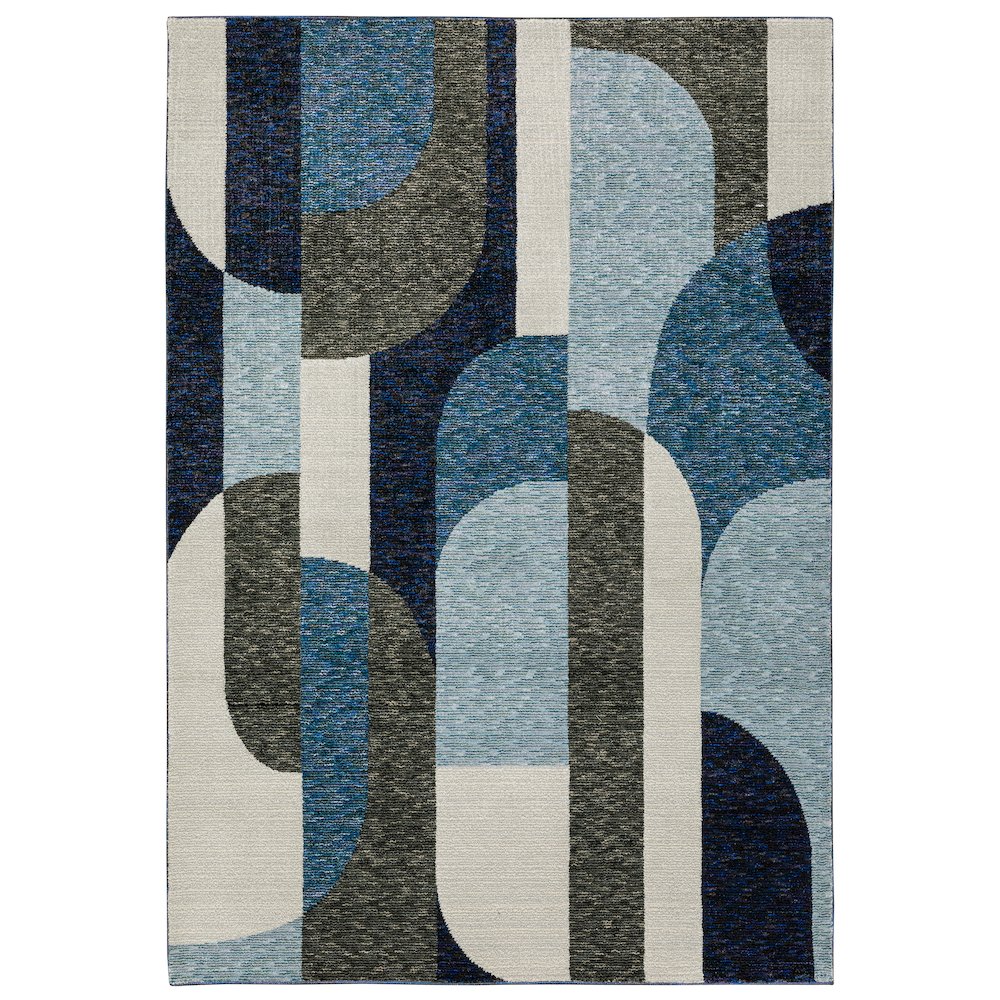 STRADA Blue 6' 7 X  9' 6 Area Rug. Picture 1