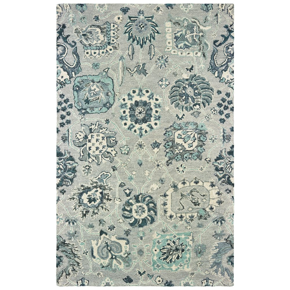 ZAHRA Grey 5' X  8' Area Rug. Picture 1