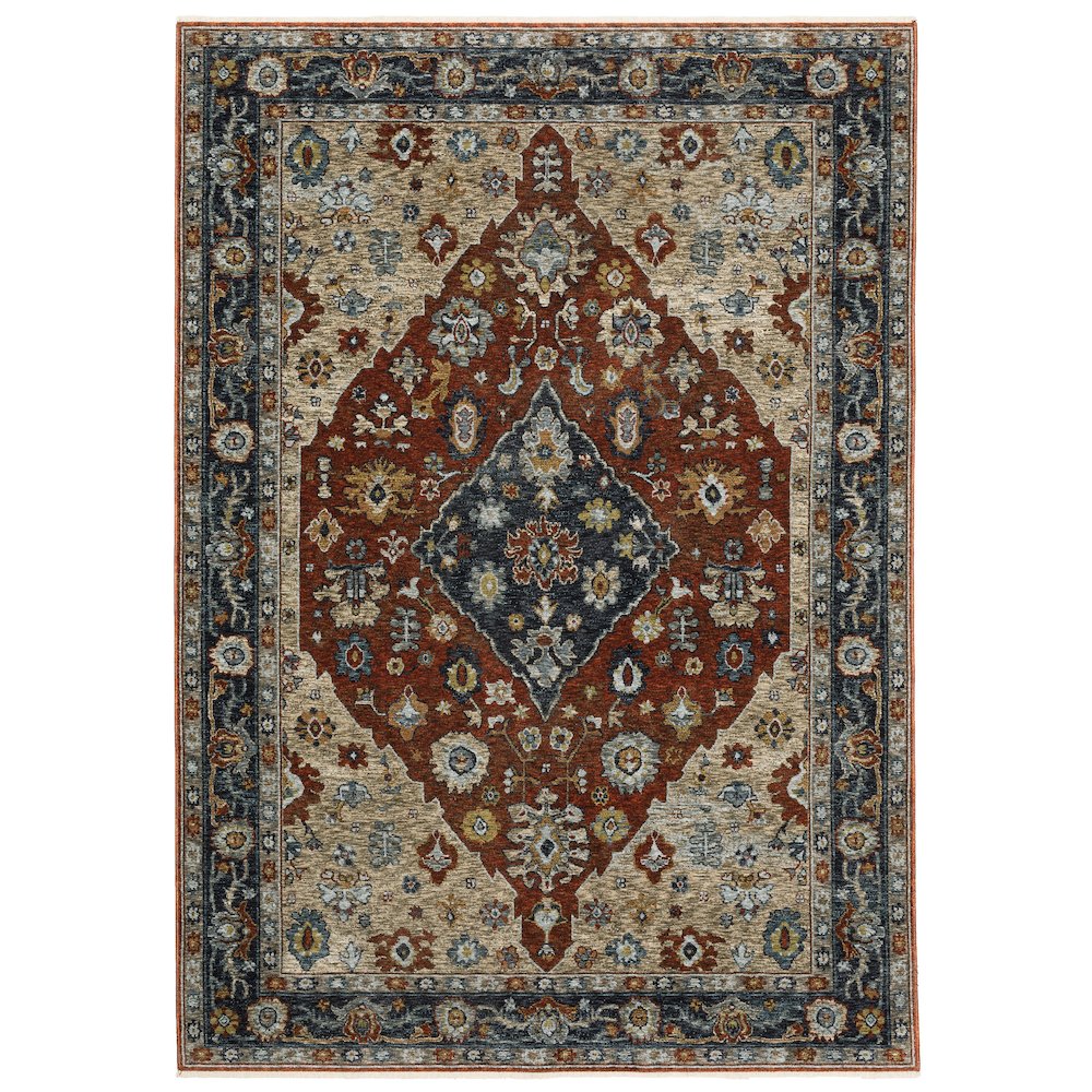 ABERDEEN Red 5' 3 X  7' 6 Area Rug. Picture 1