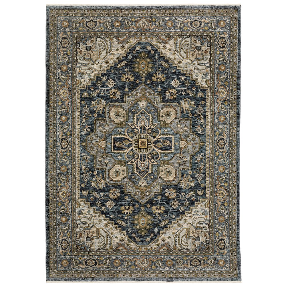 ABERDEEN Blue 5' 3 X  7' 6 Area Rug. Picture 1