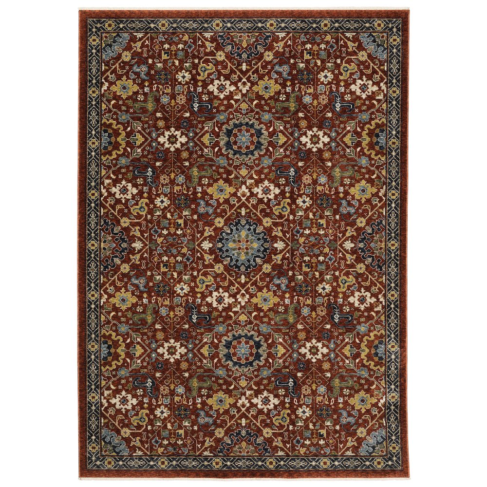 ABERDEEN Red 5' 3 X  7' 6 Area Rug. Picture 1