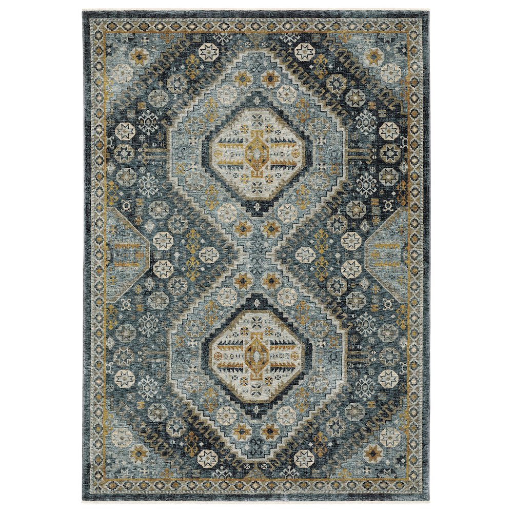 ABERDEEN Blue 5' 3 X  7' 6 Area Rug. Picture 1