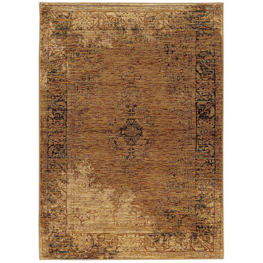 ANDORRA Gold 5' 3 X  7' 3 Area Rug. Picture 1