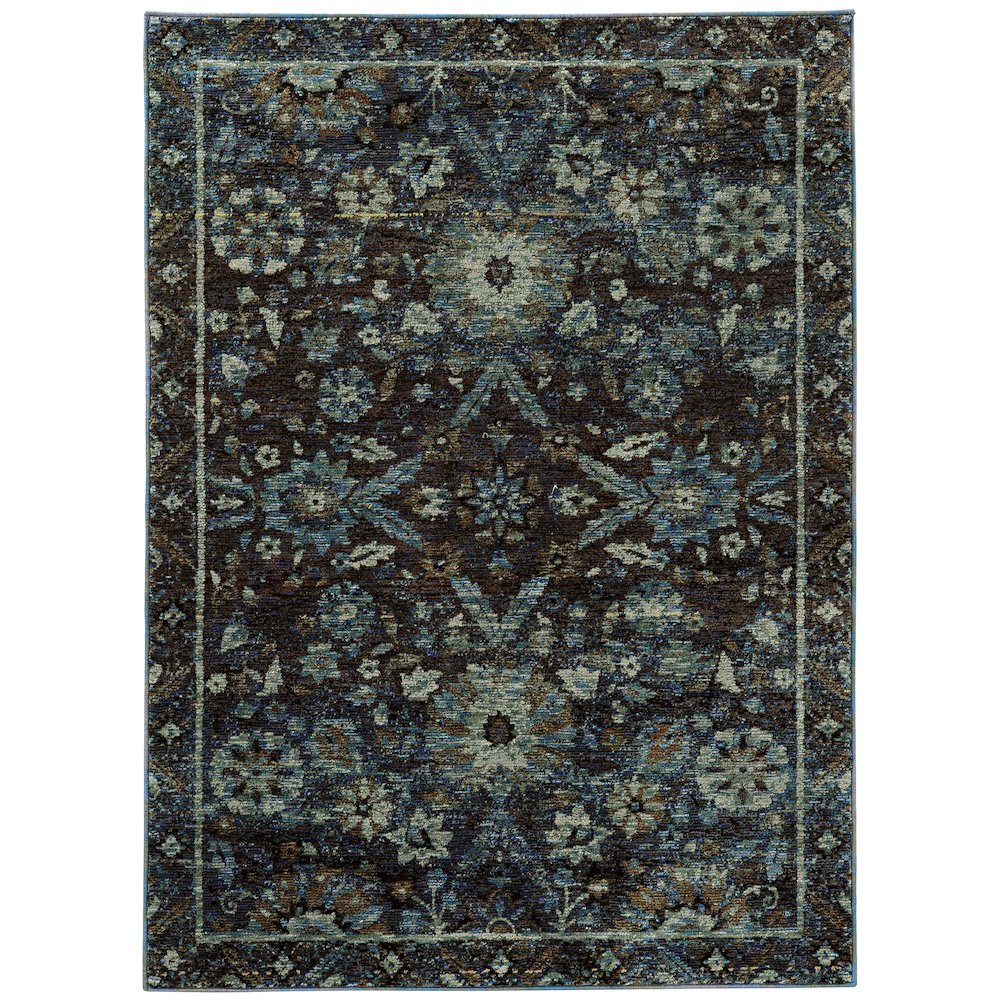 ANDORRA Navy 5' 3 X  7' 3 Area Rug. Picture 1