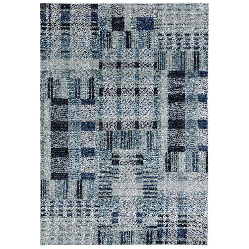 ATLAS Blue 5' 3 X  7' 3 Area Rug. Picture 1