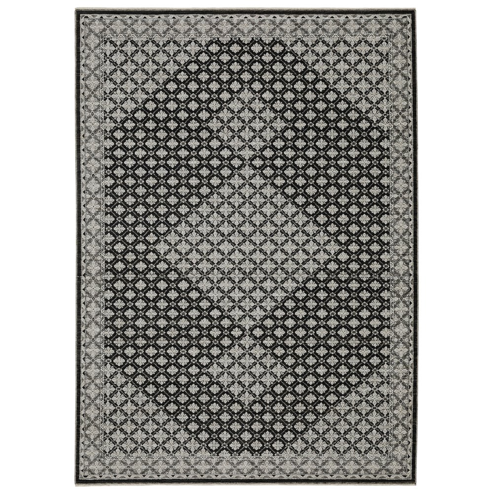 CHAMBERLAIN CH04A5' 3" X  7' 6" Black color rug. Picture 1