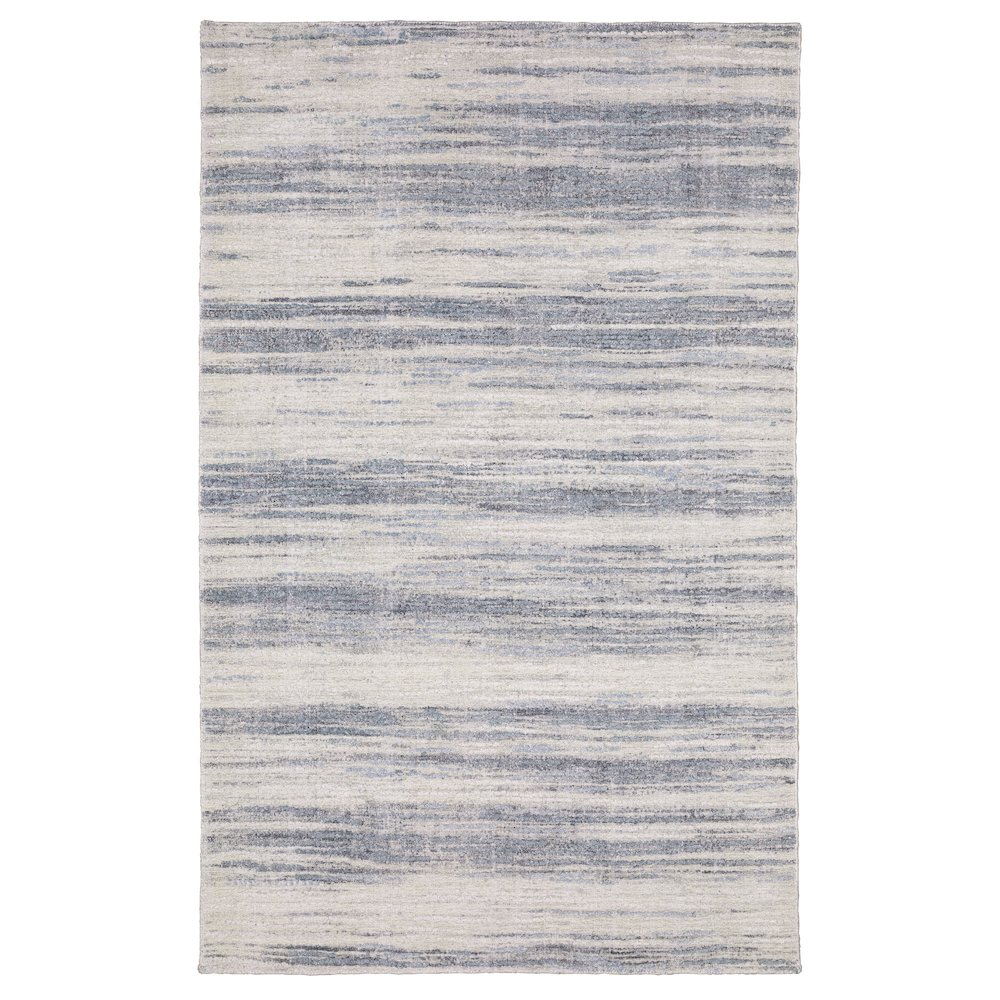 Casual Rug 8' X 10' Size in Ivory/ Blue Color. Picture 1