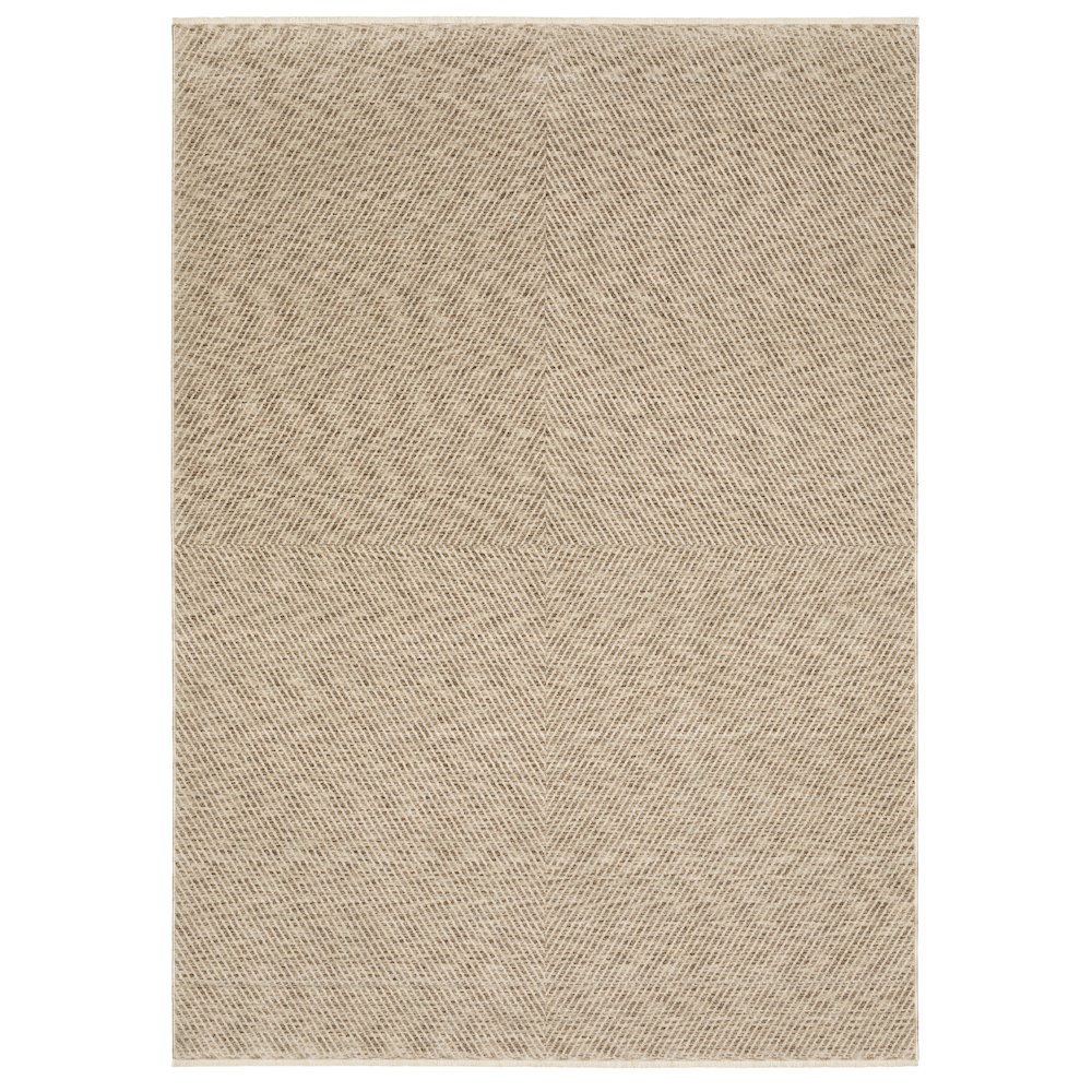 5X8 Casual Rug Made of Polyester, Beige color. Picture 1
