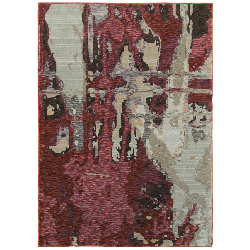 EVOLUTION Red 5' 3 X  7' 3 Area Rug. Picture 1