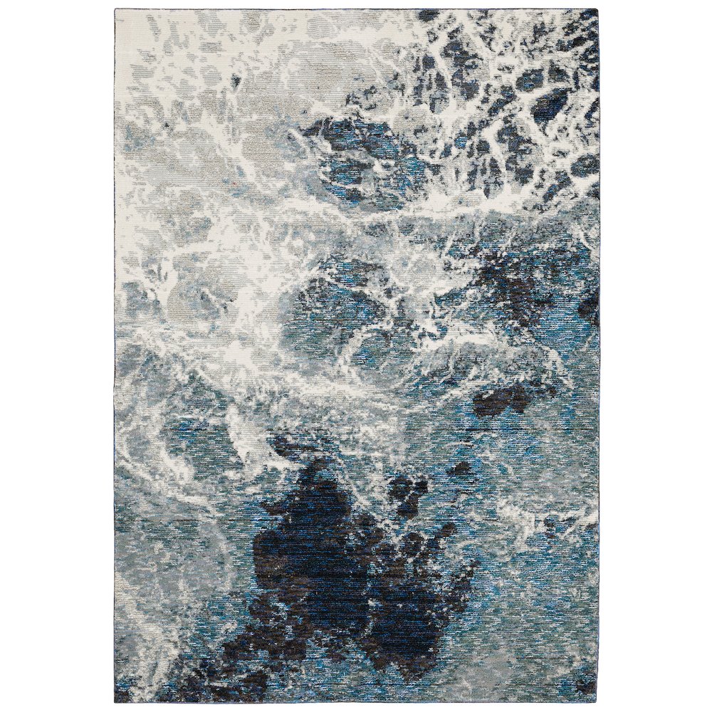 EVOLUTION Blue 5' 3 X  7' 3 Area Rug. Picture 1