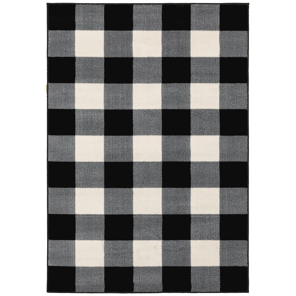 GEORGIA Black 6' 7 X  9' 2 Area Rug. Picture 1