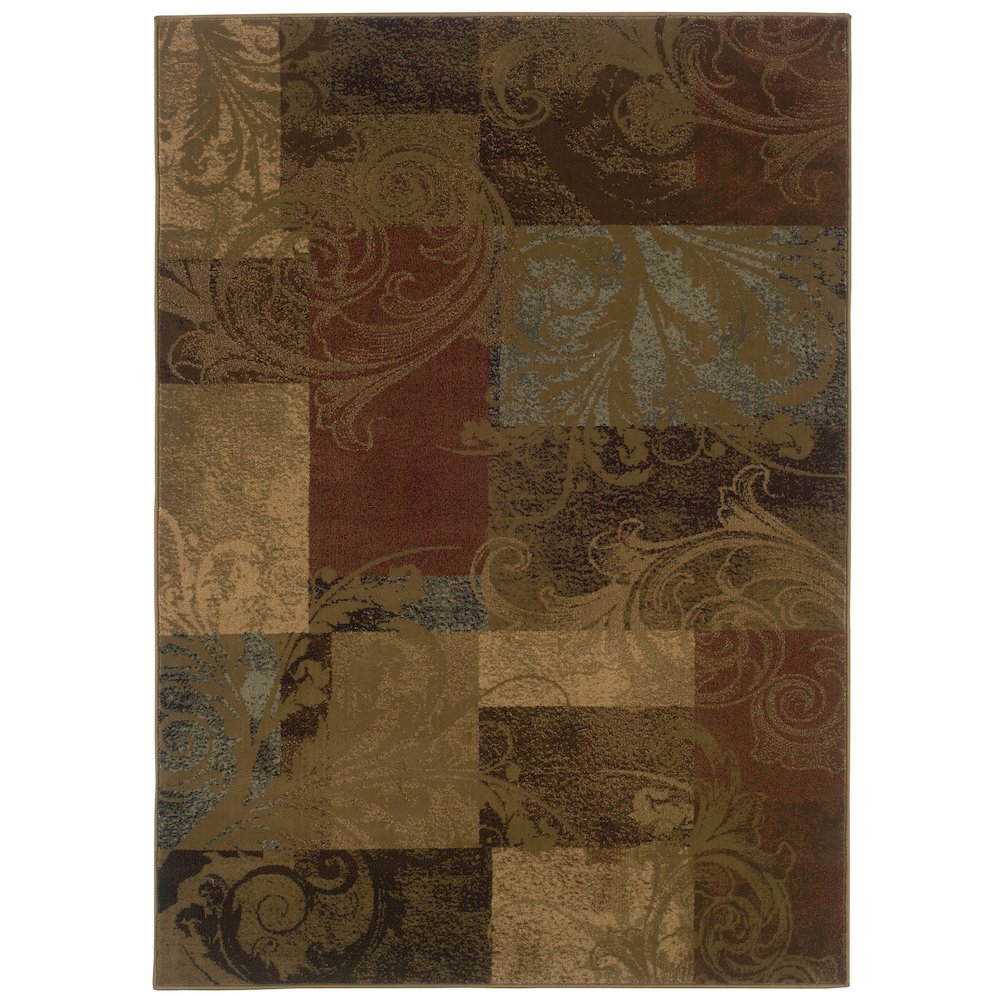 HUDSON Green 5' 3 X  7' 6 Area Rug. Picture 1