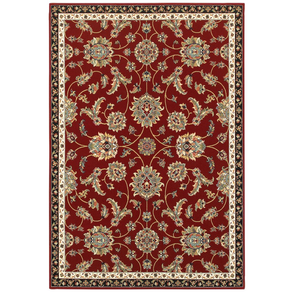 KASHAN Red 5' 3 X  7' 6 Area Rug. Picture 1