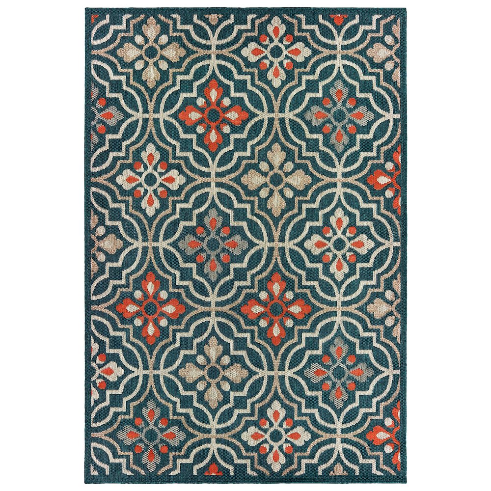 LATITUDE Blue 6' 7 X  9' 2 Area Rug. Picture 1