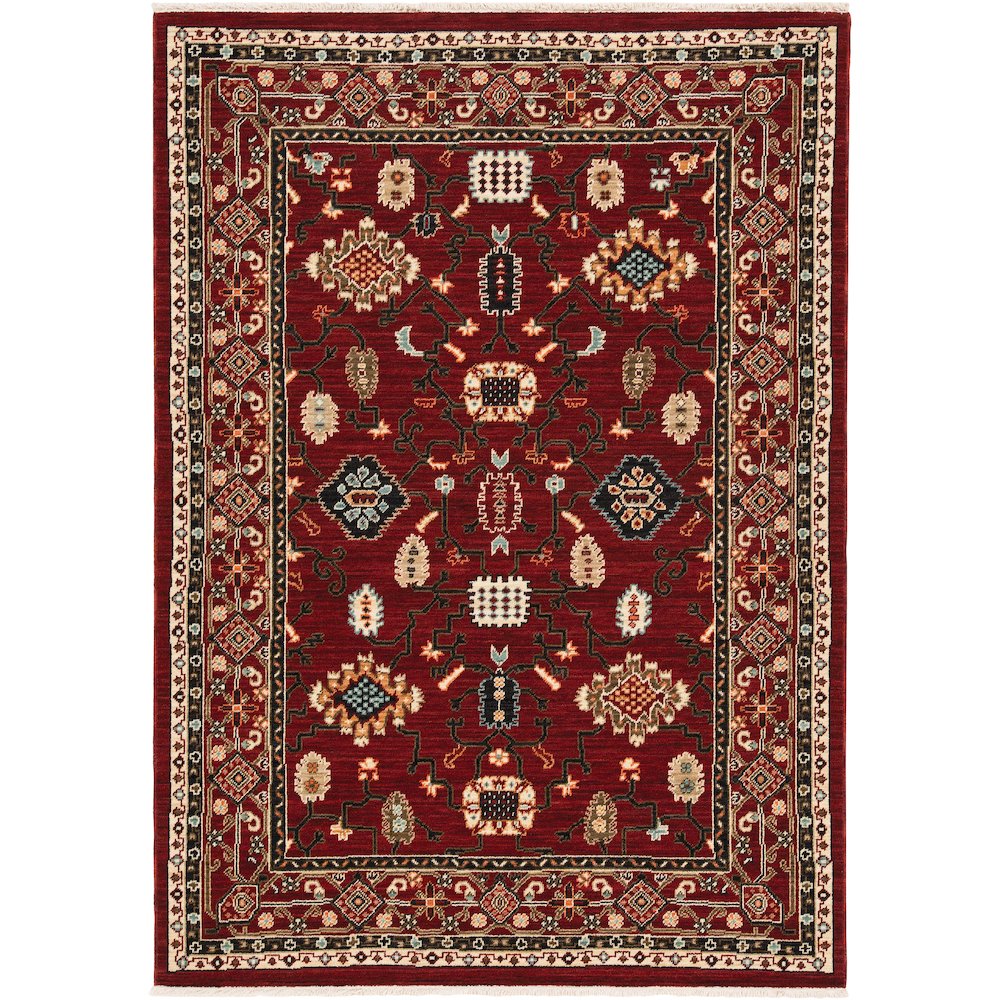 LILIHAN Red 5' 3 X  7' 6 Area Rug. Picture 1