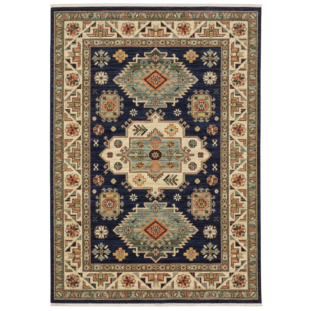 LILIHAN Navy 5' 3 X  7' 6 Area Rug. Picture 1
