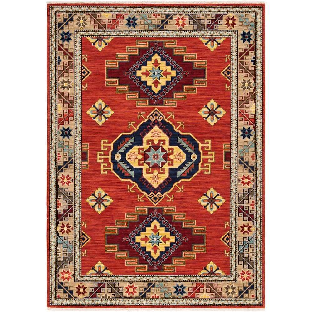 LILIHAN Red 5' 3 X  7' 6 Area Rug. Picture 1