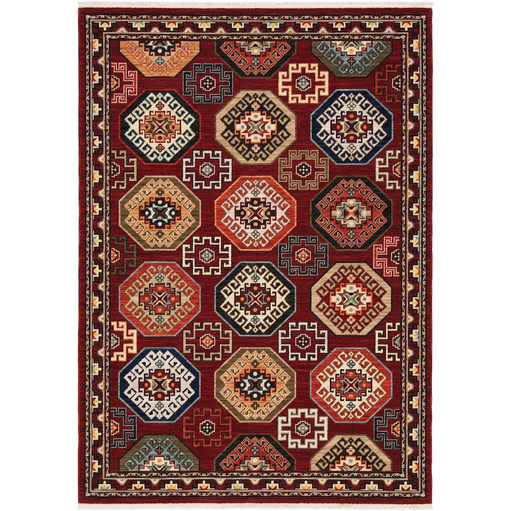 LILIHAN Red 5' 3 X  7' 6 Area Rug. Picture 1