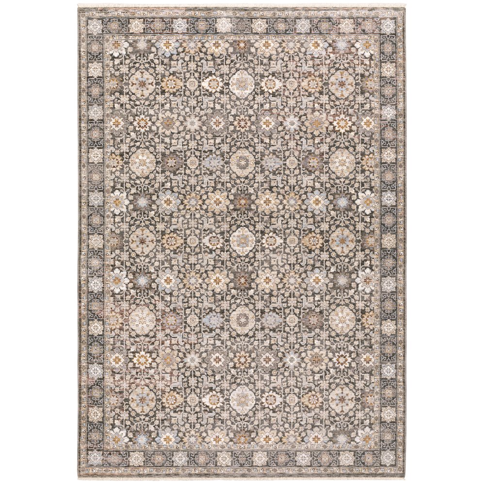 MAHARAJA Charcoal 5' 3 X  7' 6 Area Rug. Picture 1