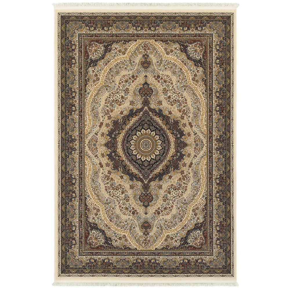 MASTERPIECE Ivory 6' 7 X  9' 6 Area Rug. Picture 1