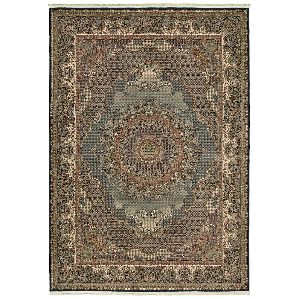 MASTERPIECE Blue 6' 7 X  9' 6 Area Rug. Picture 1