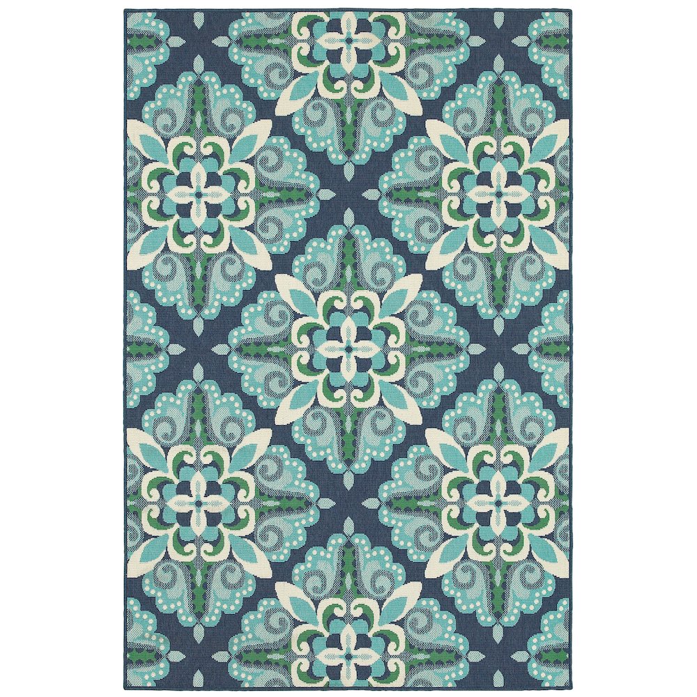 MERIDIAN Blue 5' 3 X  7' 6 Area Rug. Picture 1